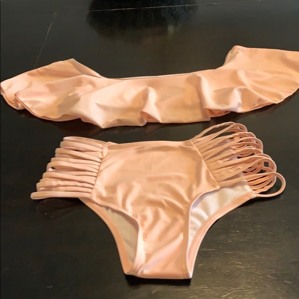 Sexy High Waist Bandeau Top Swim Suit